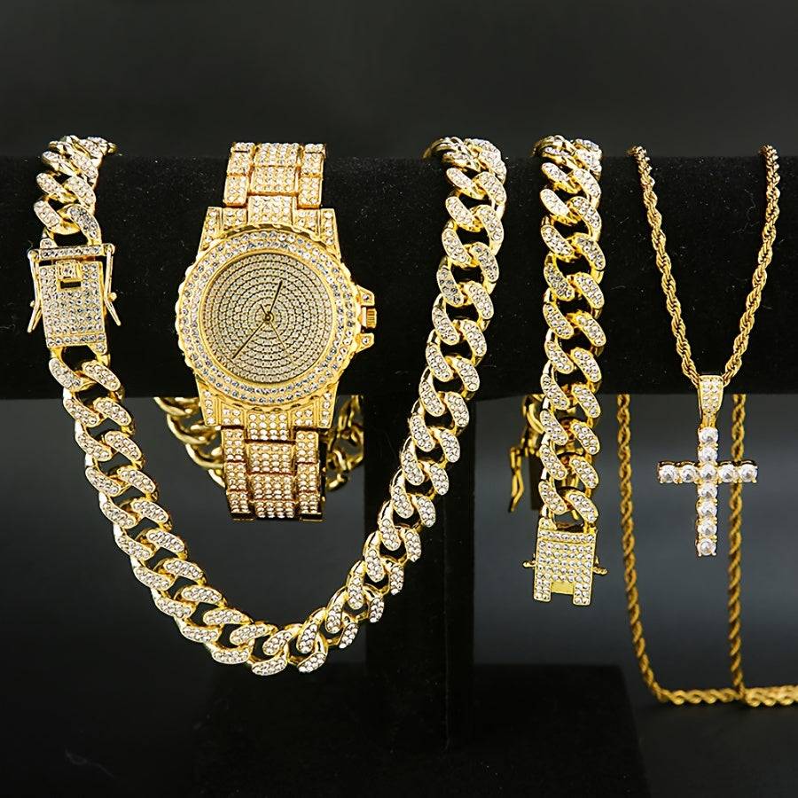 Men's Watch Set x4 – Analog Watches with Quartz Movement, Adjustable Straps, Perfect for Everyday Use and Formal Events