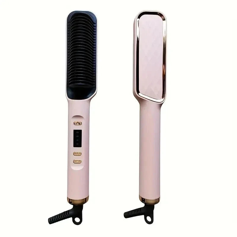Hair Straightening Brush Ionic with LED Display