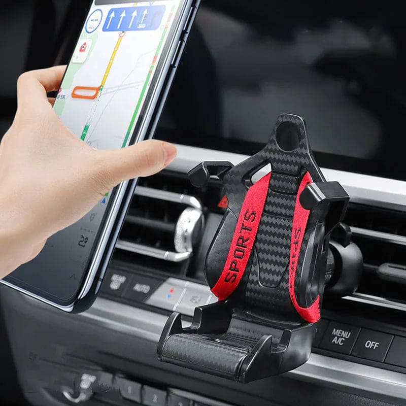 Racing Seat Shape Car Phone Holder Auto Air Vent Mount 360 Degree Rotatable Stand - PMMNAPOLES