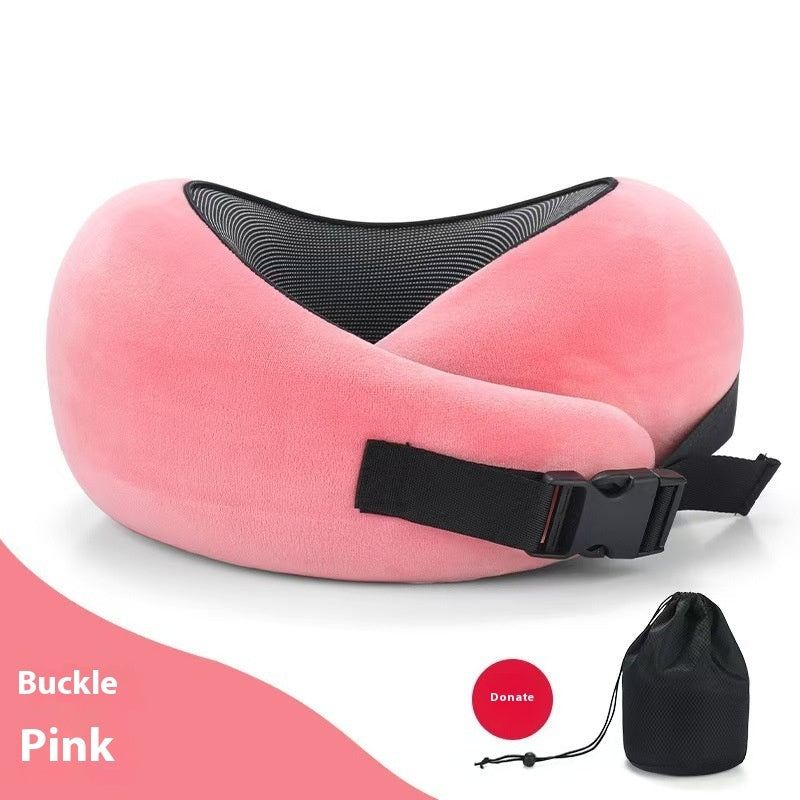 Memory Foam Travel Neck Pillow U Shape Adjustable Support