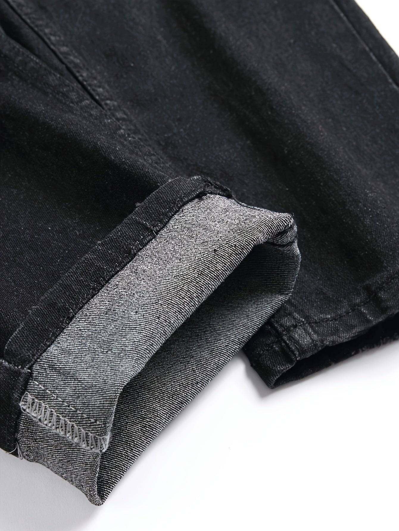Men’s Casual Denim Pants Straight-Leg Jeans with Comfortable Fit Everyday Style for All Seasons