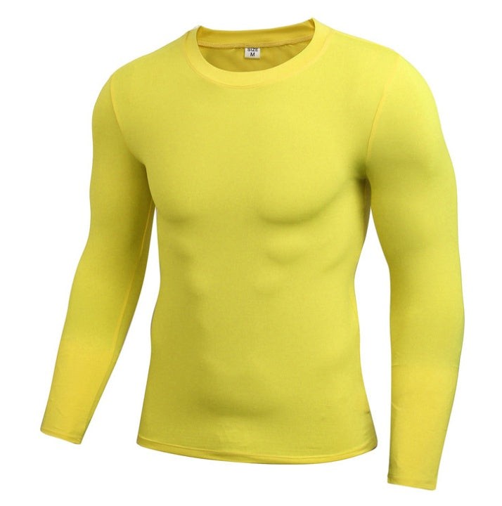 Mens Long Sleeve Compression Shirt Quick Dry Athletic Fit