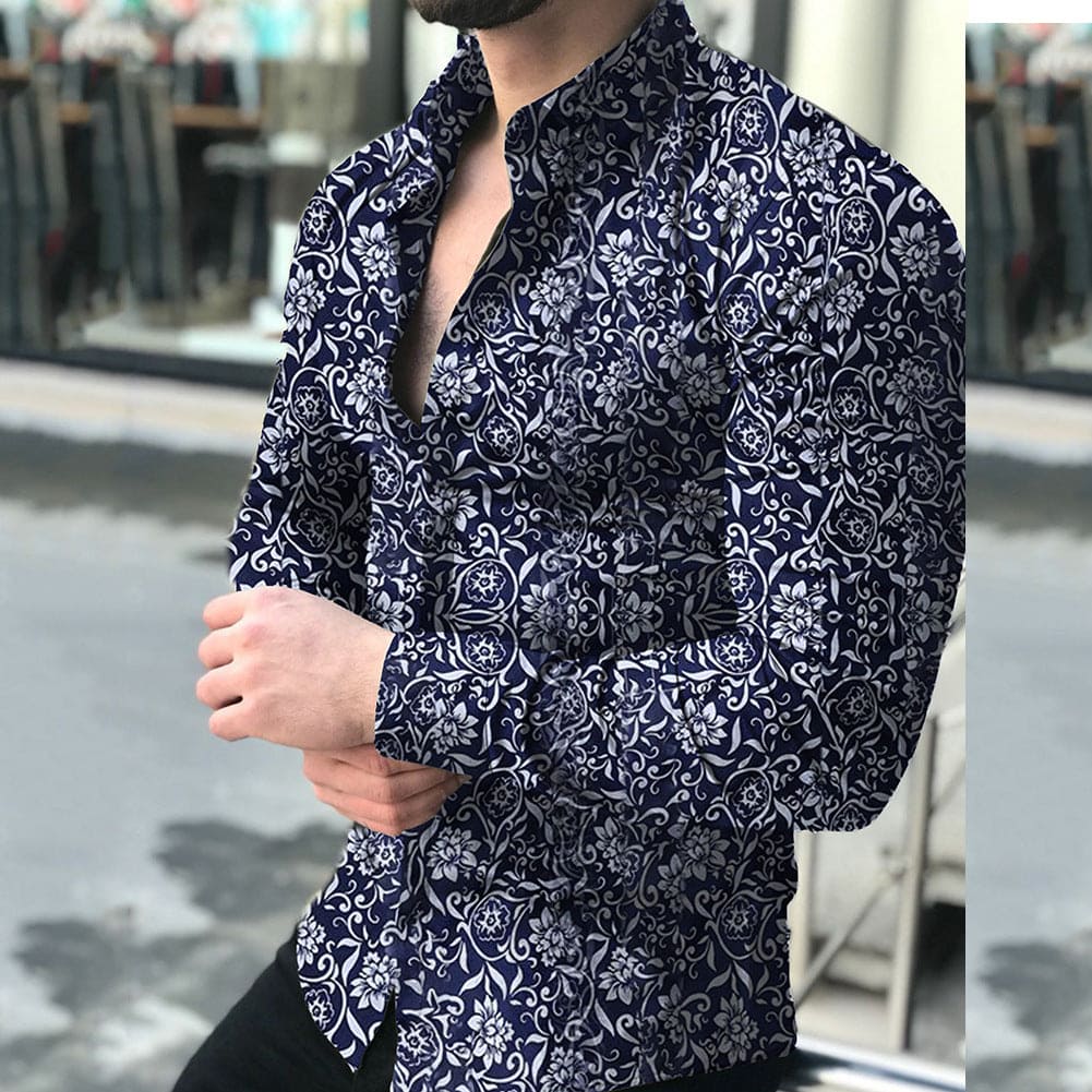 Men's Long Sleeve Dress Shirt - PMMNAPOLES