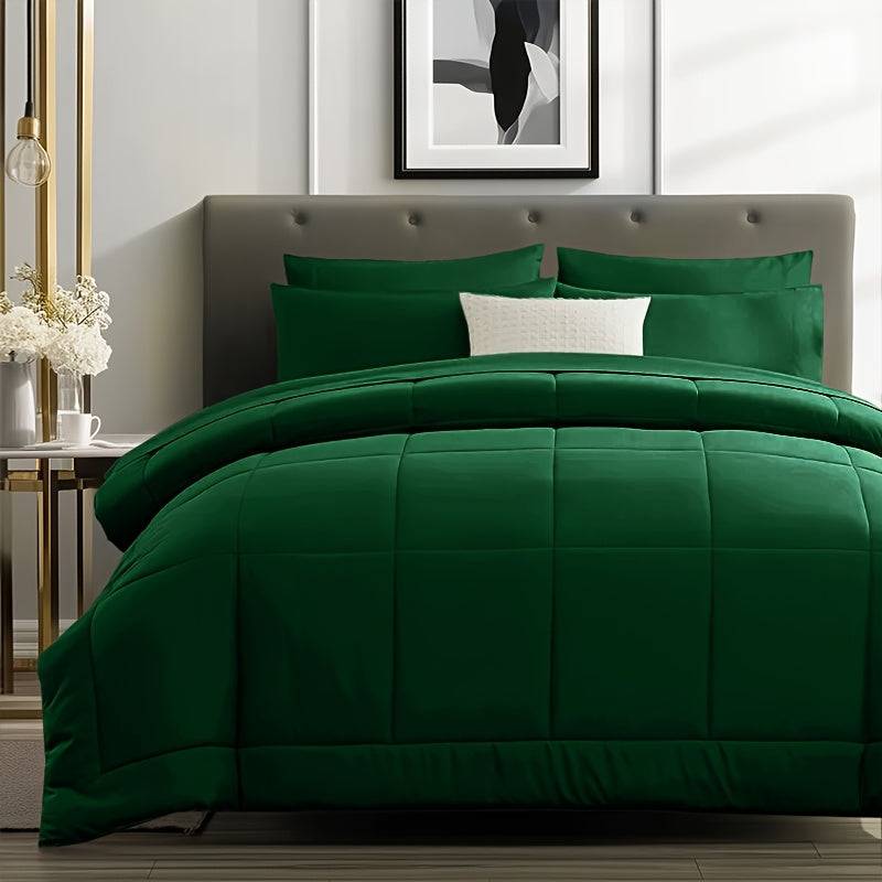 Luxury Bedding Set 5/7-Piece – Soft Microfiber Comforter, Sheets & Pillowcases for Queen/King Beds