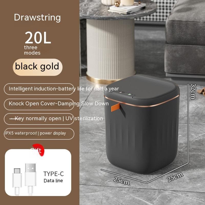 Smart Trash Can With Lid For Bedroom And Living Room Kitchen Storage Box Trash Can Induction Small Car Box Automatic Smart Dustbin Smart Trash Bin - PMMNAPOLES