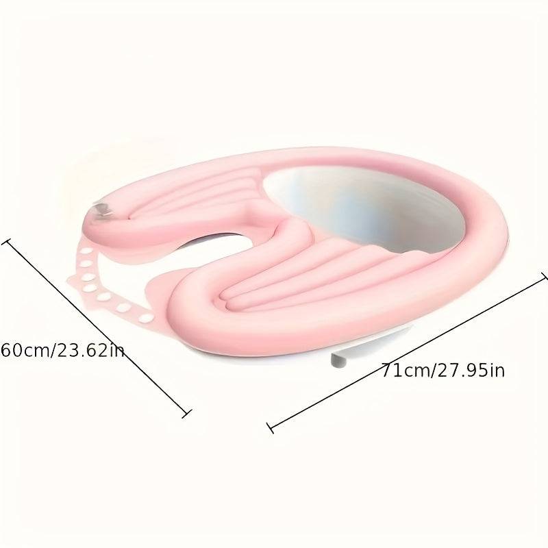 4pcs Inflatable Portable Shampoo Basin with Air Pump & Drainage – Lightweight Foldable Wash Basin for Elderly, Disabled, Pregnant & Bedridden
