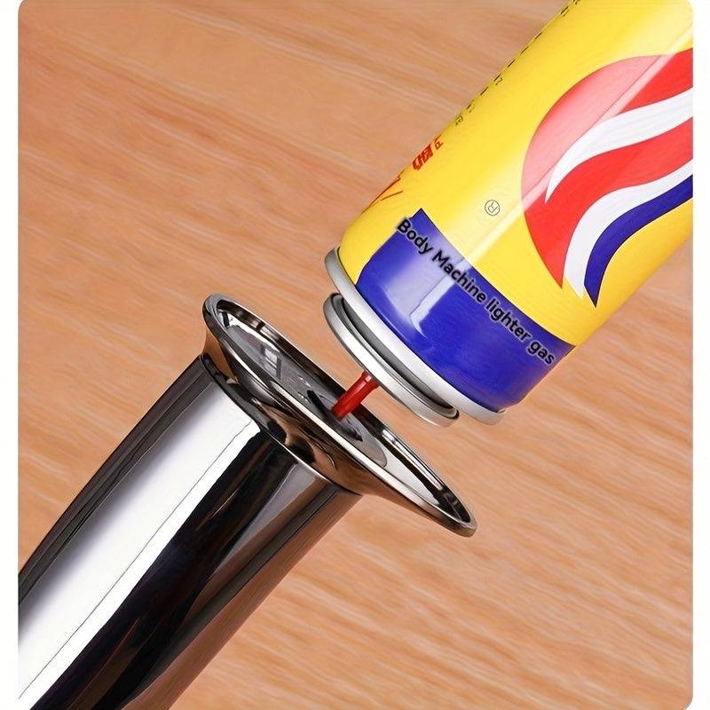 Butane Torch Lighter Windproof Refillable Design with Safety Lock & Adjustable Flame Portable Fire Starter for Camping, BBQ & Baking