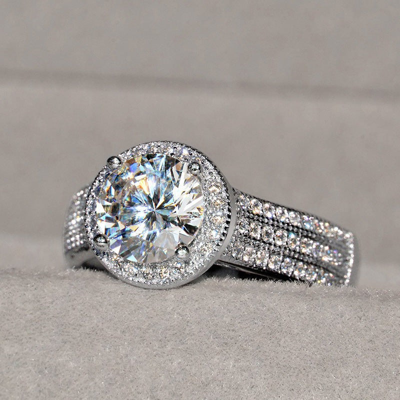 Women Lotus Rings Elegant Wedding Engagement Jewelry
