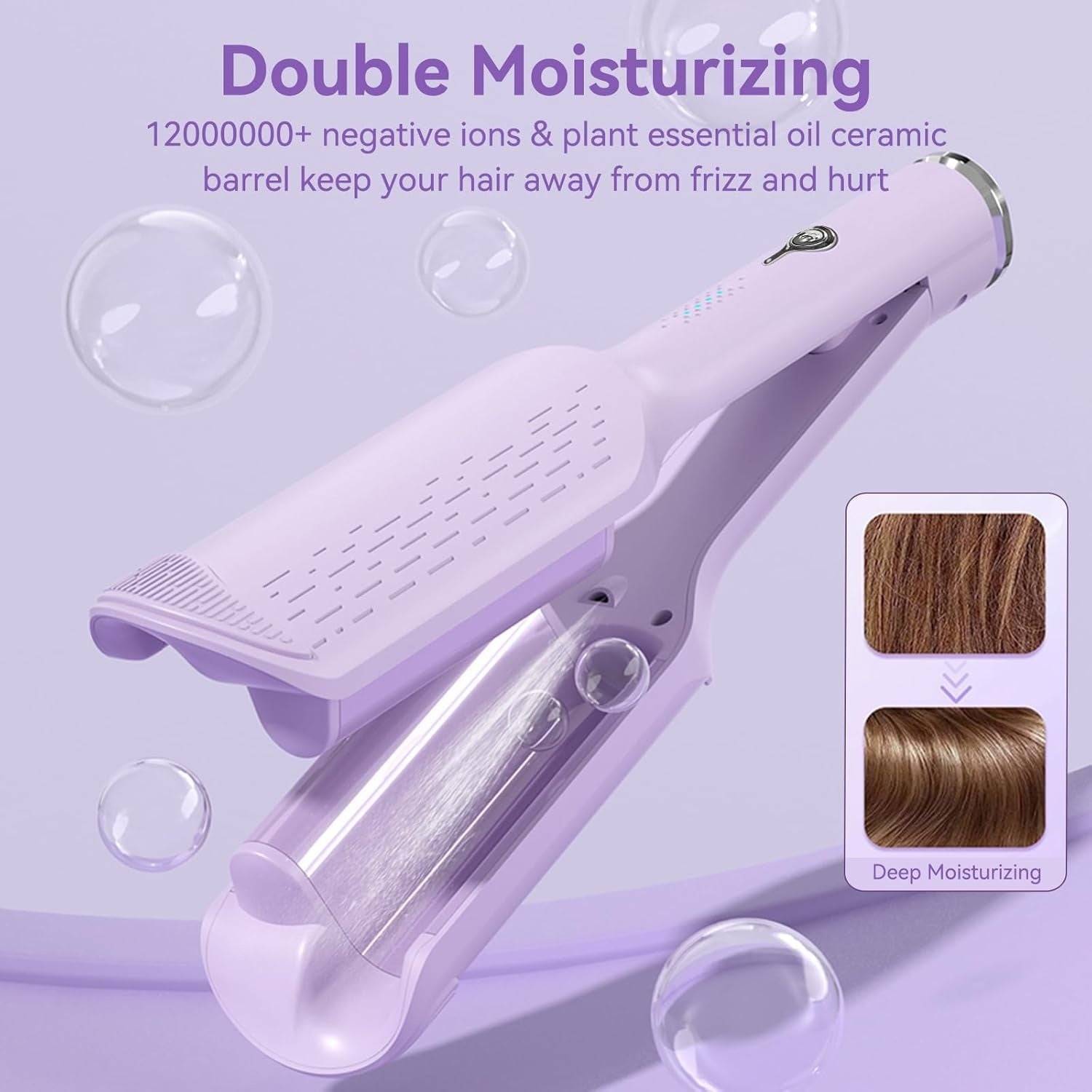 Double Barrel Curling Iron For Natural Waves Styling
