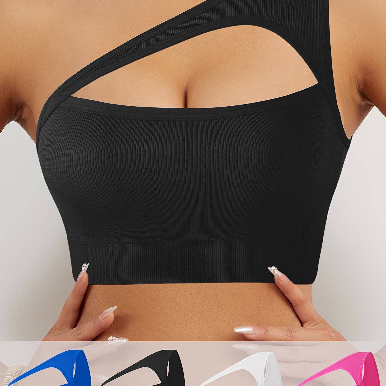 Seamless Sports Bra 4-Pack for Women, High Support Shockproof Design, Wide Strap, Breathable & Quick-Dry for Running