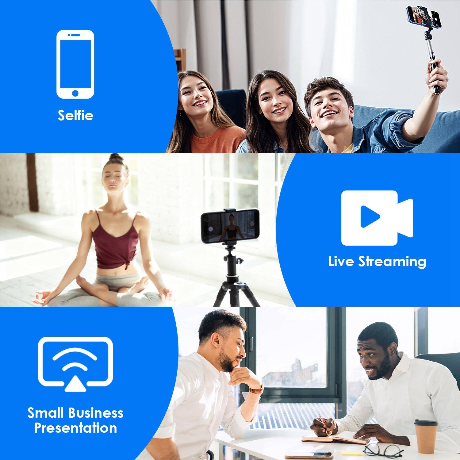 Wireless Selfie Display Monitor with 33FT Remote