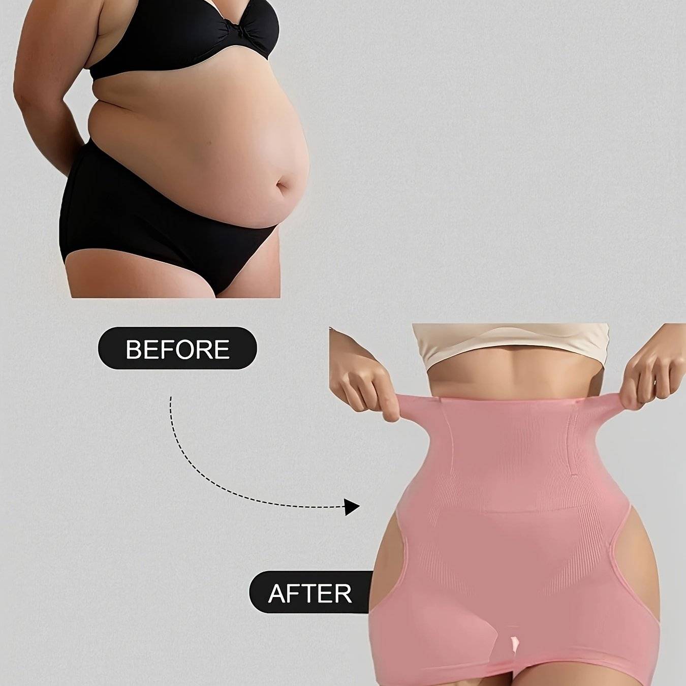 Women’s High-Waisted Shapewear Shorts – Nylon & Elastane Blend with Tummy Control and Butt Lift, Smooth Solid Color Fabric