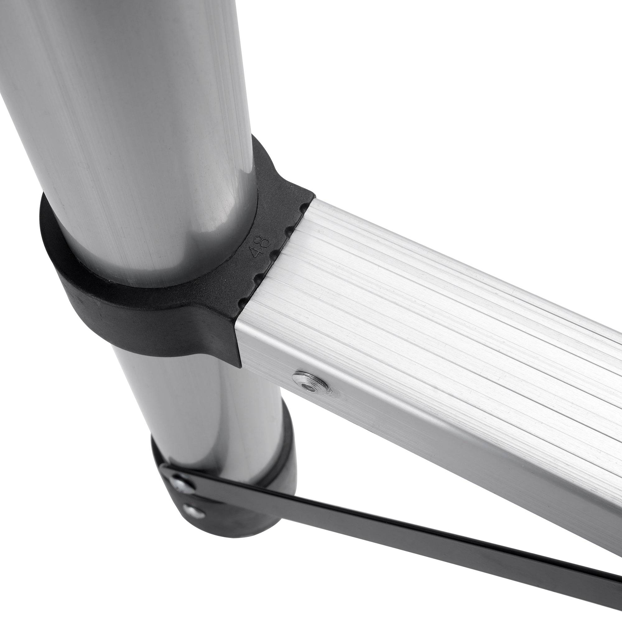 Telescoping Ladder 8.56 Ft Aluminum With Anti Skid Steps