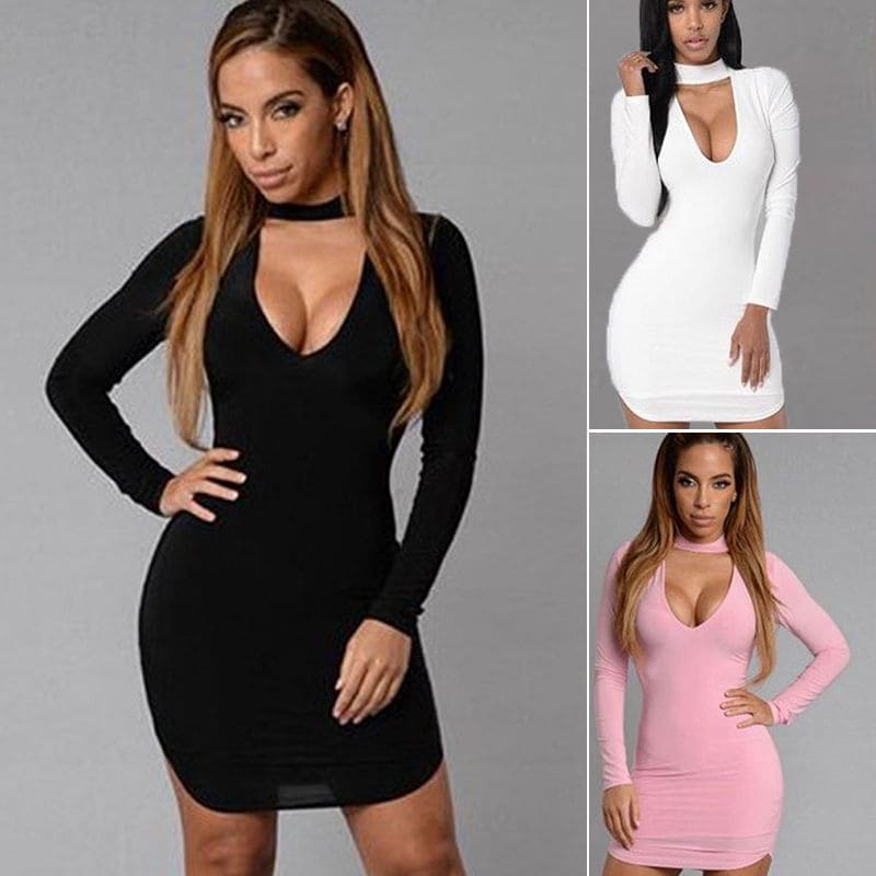 European, American, explosive, V-neck, cocktail dresses and sexy dresses - PMMNAPOLES