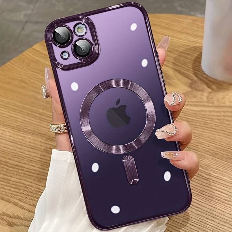 Magnetic Slim Phone Case with Full Camera Protection Metal Plating Design for iPhone 16–11 Series