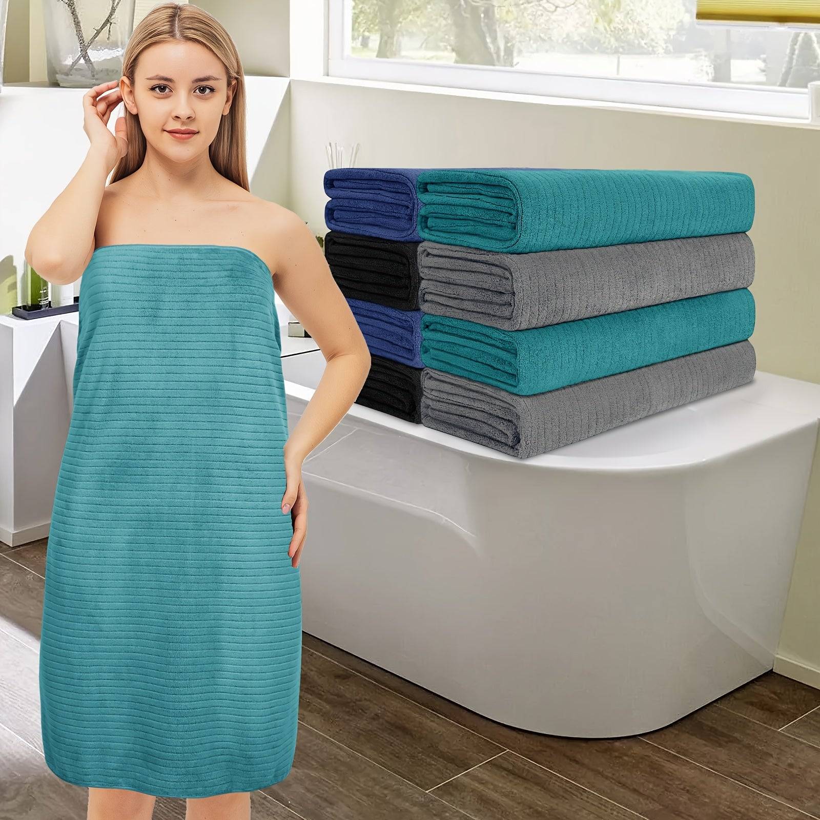 4pcs Oversized Bath Towels Set Extra Large 35"x70" Microfiber Quick-Dry Shower Towels Super Soft & Absorbent XL Bathroom Essentials for Family