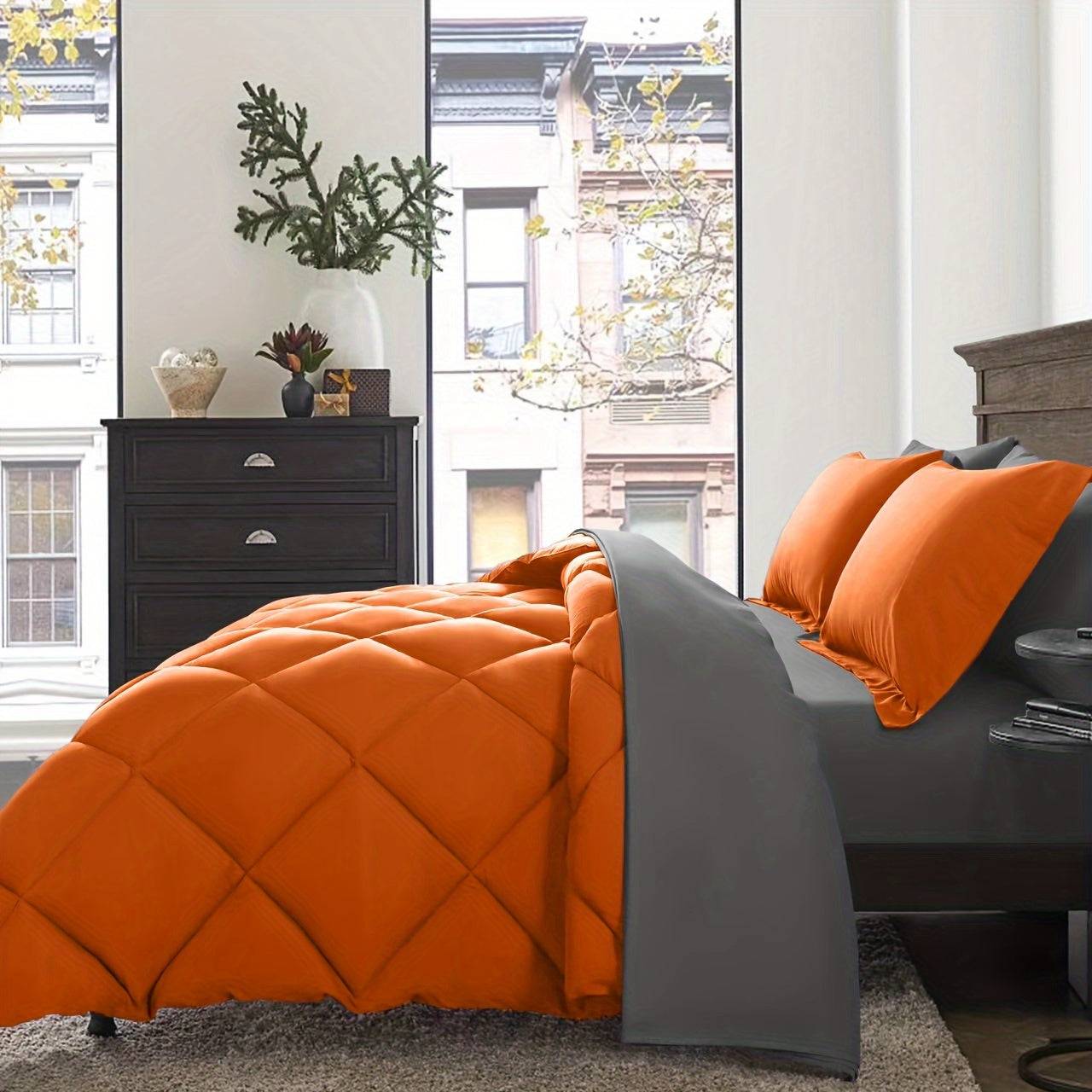 7-Piece Ultra-Soft Comforter Set – Breathable Quilted Bedding with Sheets, Pillowcases & Shams – All-Season Warmth for Kids, Teens & Dorms