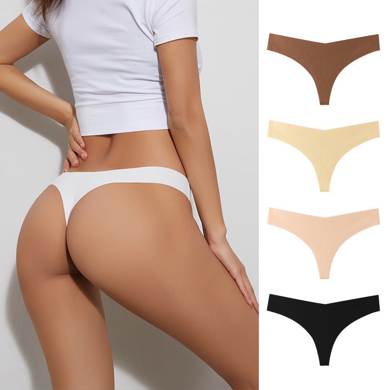 Women’s Seamless Sport Thong Low Waist T-Shape Underwear Breathable Stretch Fitness Panties