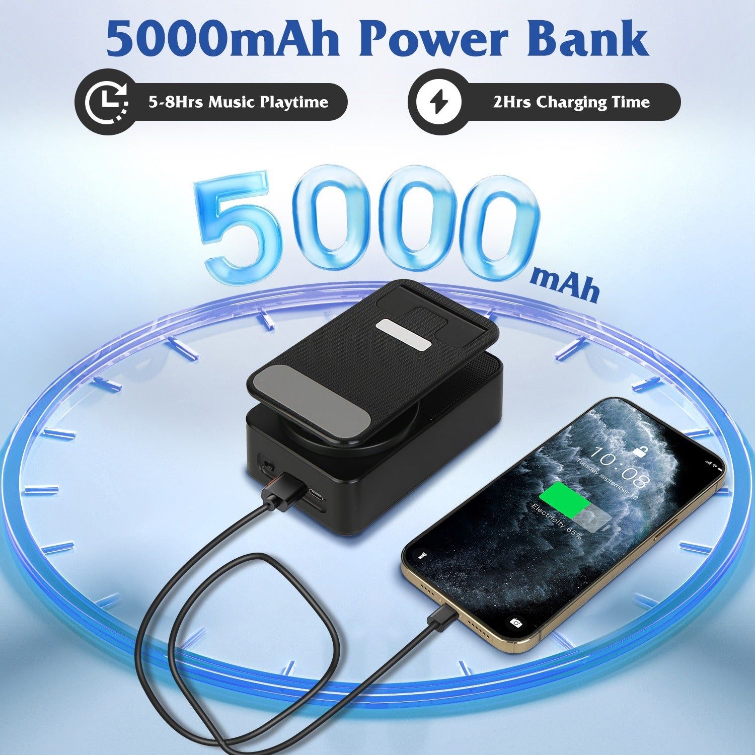 3 in 1 Phone Stand Speaker and Power Bank