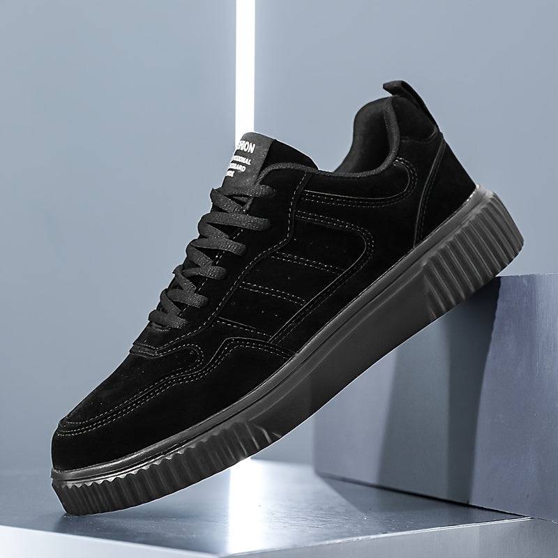 Men’s Low-Top Sneakers – Breathable PU Upper, Shock-Absorbing MD Sole, EVA Insole, Lace-Up Casual & Running Shoes for All-Season Comfort