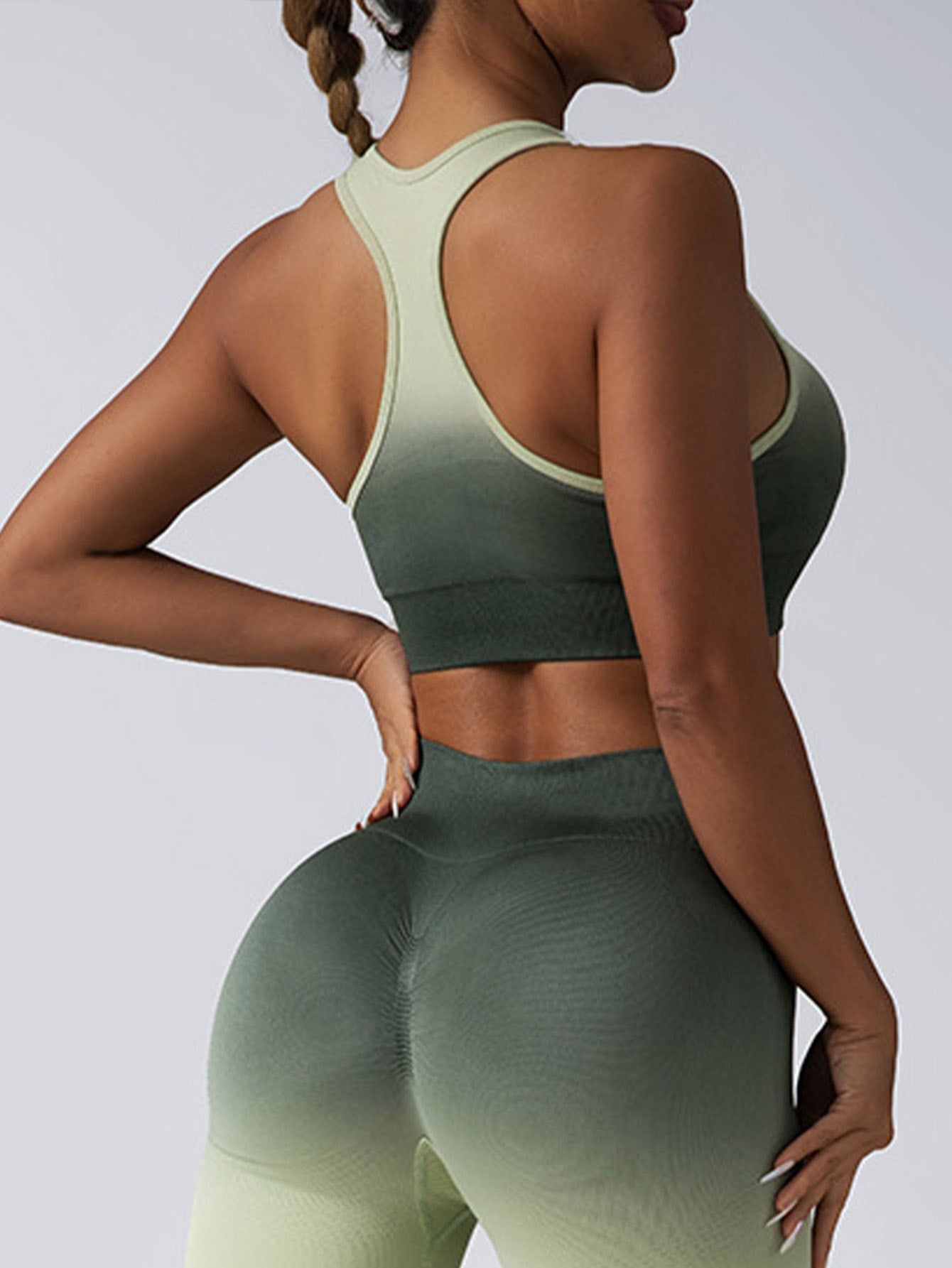 High Impact Racerback Longline Push Up Sports Bra