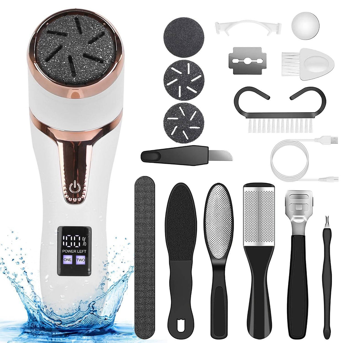Callus Remover Electric Dual Speed Vacuum Pedicure Kit