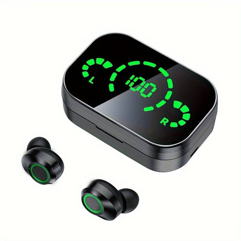 TWS Wireless Earbuds with LED Display – Hi-Fi Sound, Long Battery Life, USB-C, Built-in Mic & Power Bank, In-Ear Headphones for Gaming & Music