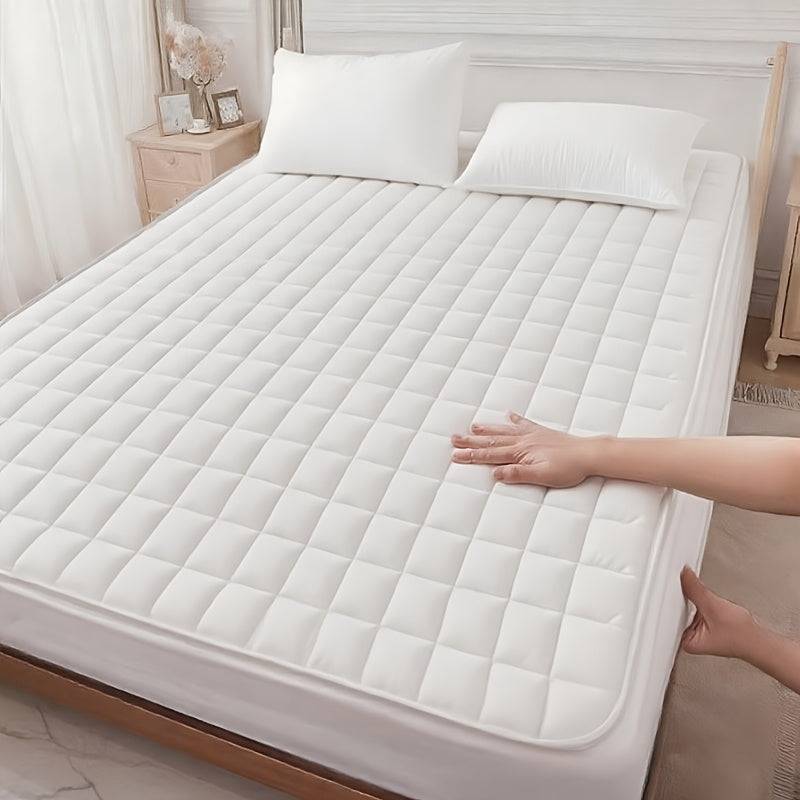 Waterproof Quilted Mattress Cover – Soft Dustproof Bedding Protector for Home, Guest Room & Hotel