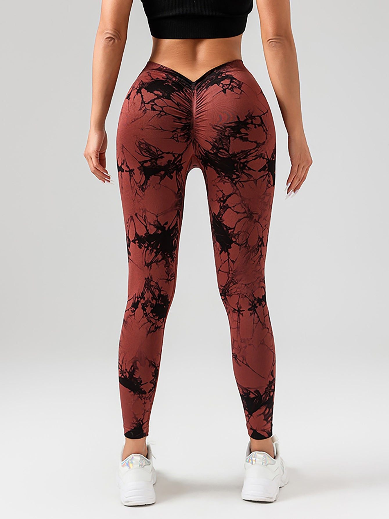 High Waist Seamless Tie Dye Leggings With Butt Lift