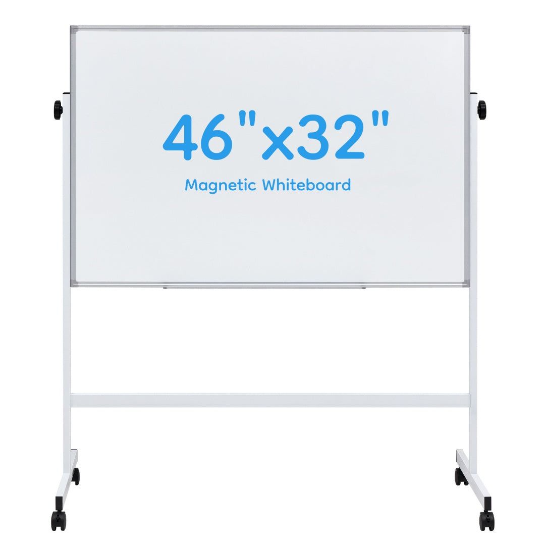Whiteboard Mobile Magnetic Double Sided 46x32 with Stand