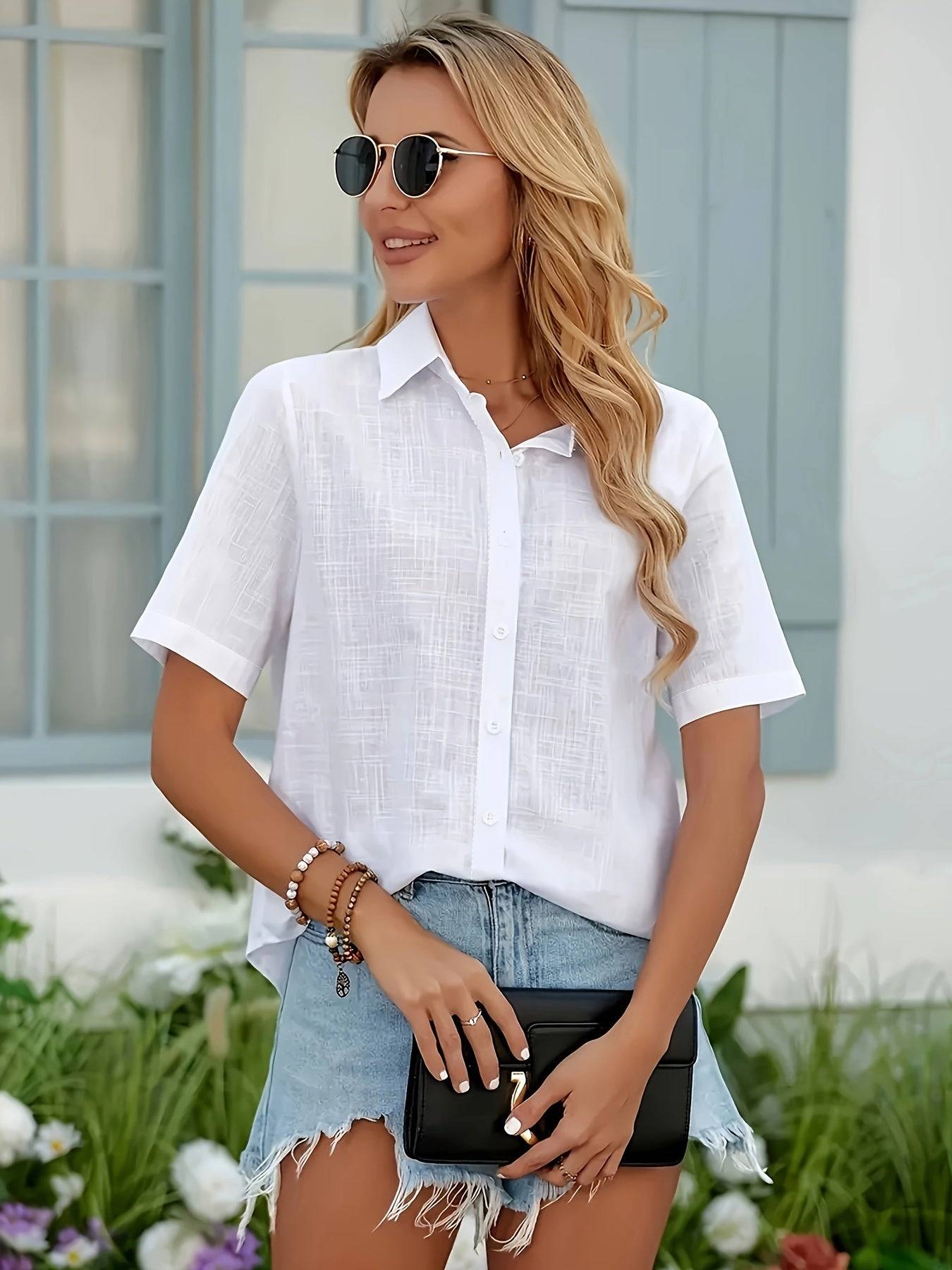 Long Sleeve Button Down Shirt for Women