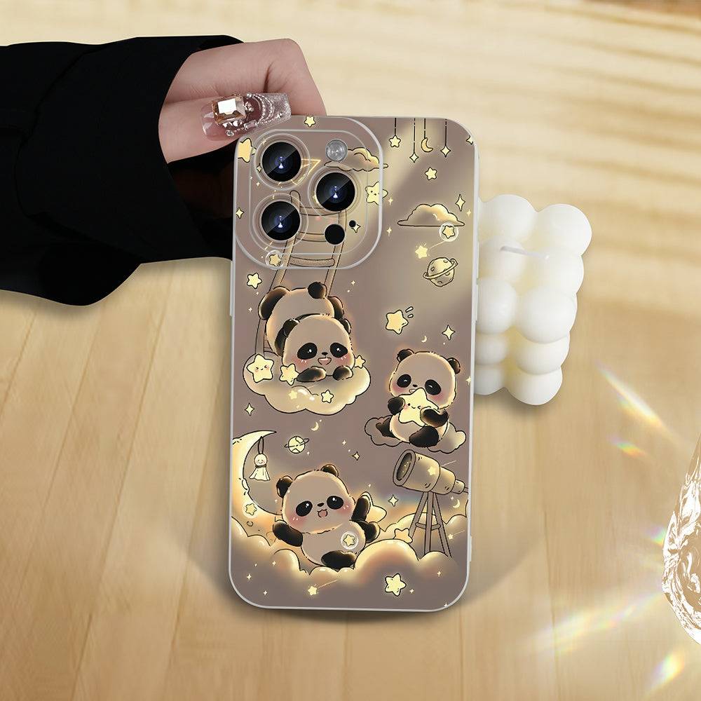 Panda Design iPhone Case – Stylish Shockproof Cover for Models 7 to 16, Plus, Pro, Max & Mini, Unisex Fashion