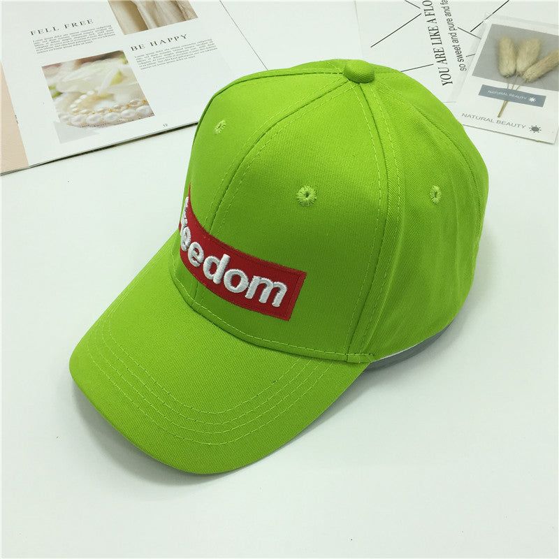 Unisex Baseball Cap Cotton Embroidered Letters Adjustable Korean Style Casual Hat