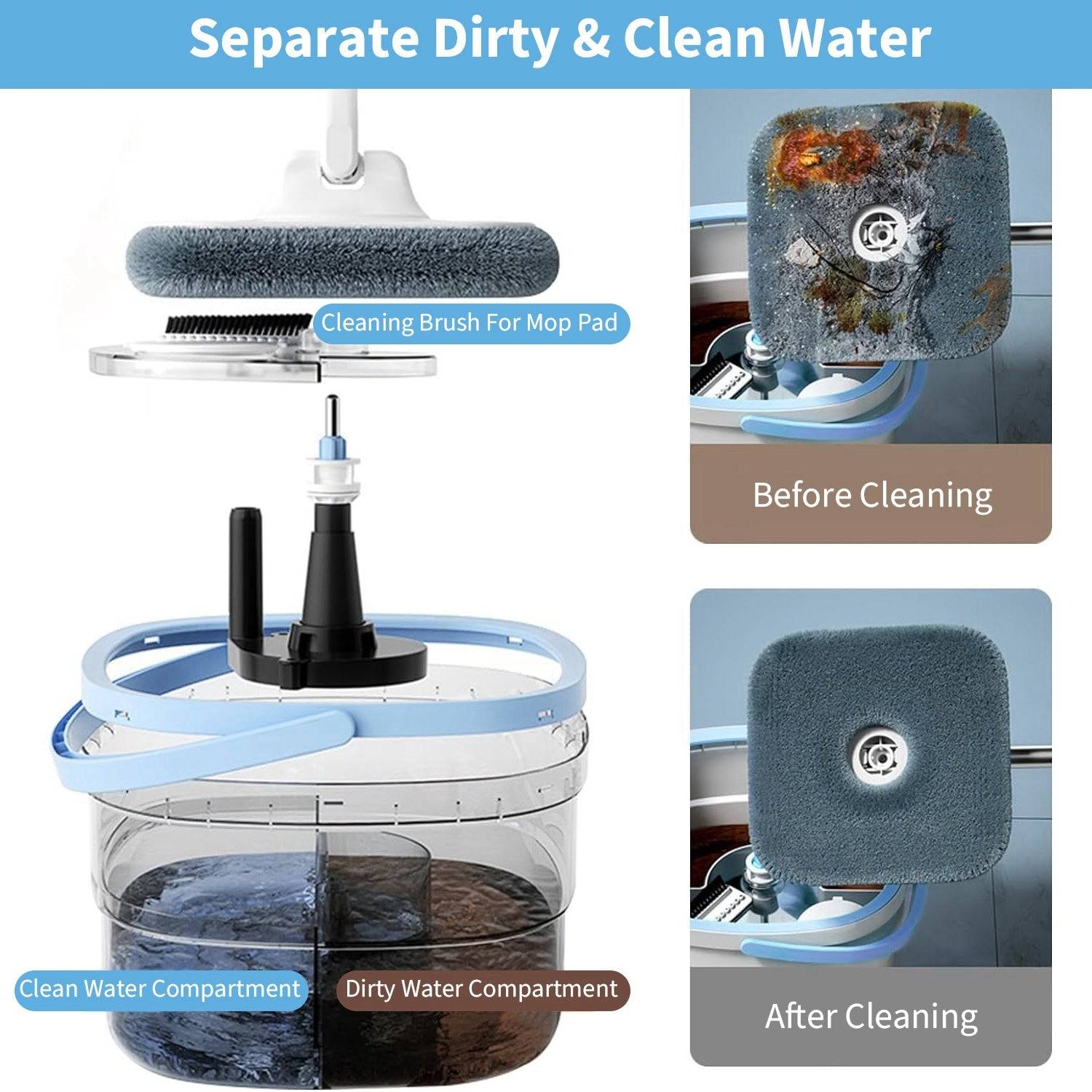 Spin Mop and Bucket Set for Effective Floor Cleaning