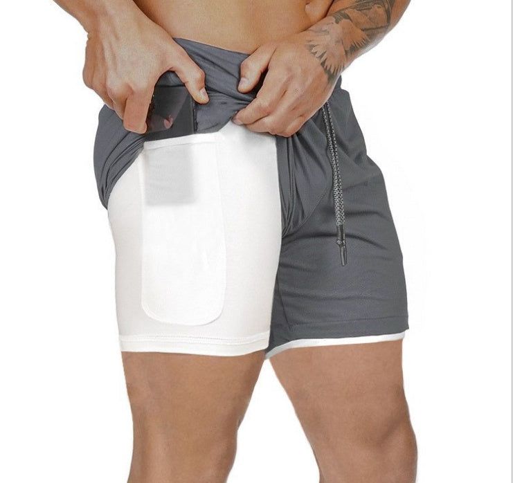 Lightweight Compression Shorts with Phone Pocket
