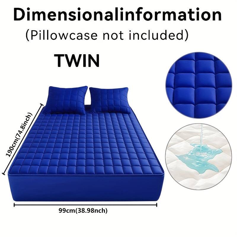 Waterproof Quilted Mattress Cover – Soft Dustproof Bedding Protector for Home, Guest Room & Hotel
