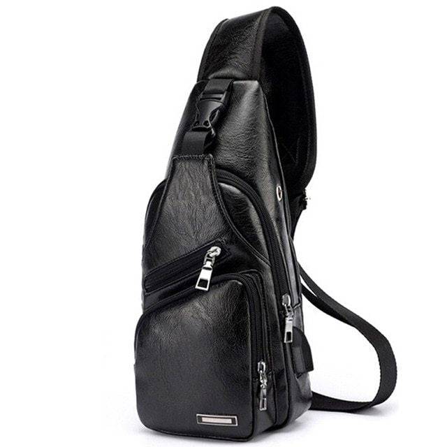 Waterproof Messenger Bag PU Leather One Shoulder Casual