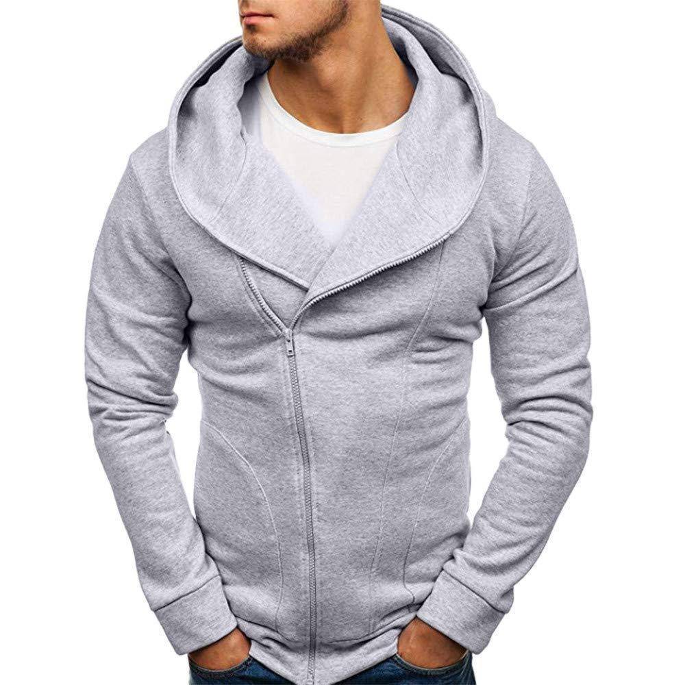 Men’s Zip-Up Hooded Sweatshirt, Cotton Cardigan Style, Casual Fit, Multiple Colors