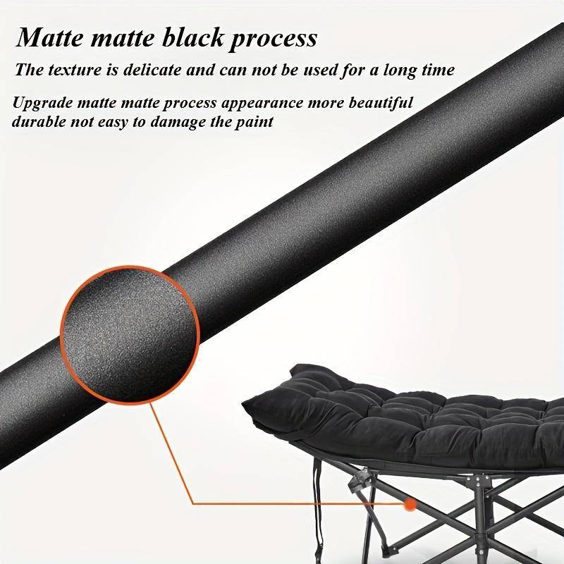 Portable Recliner with Thick Cushion and Easy Fold Design