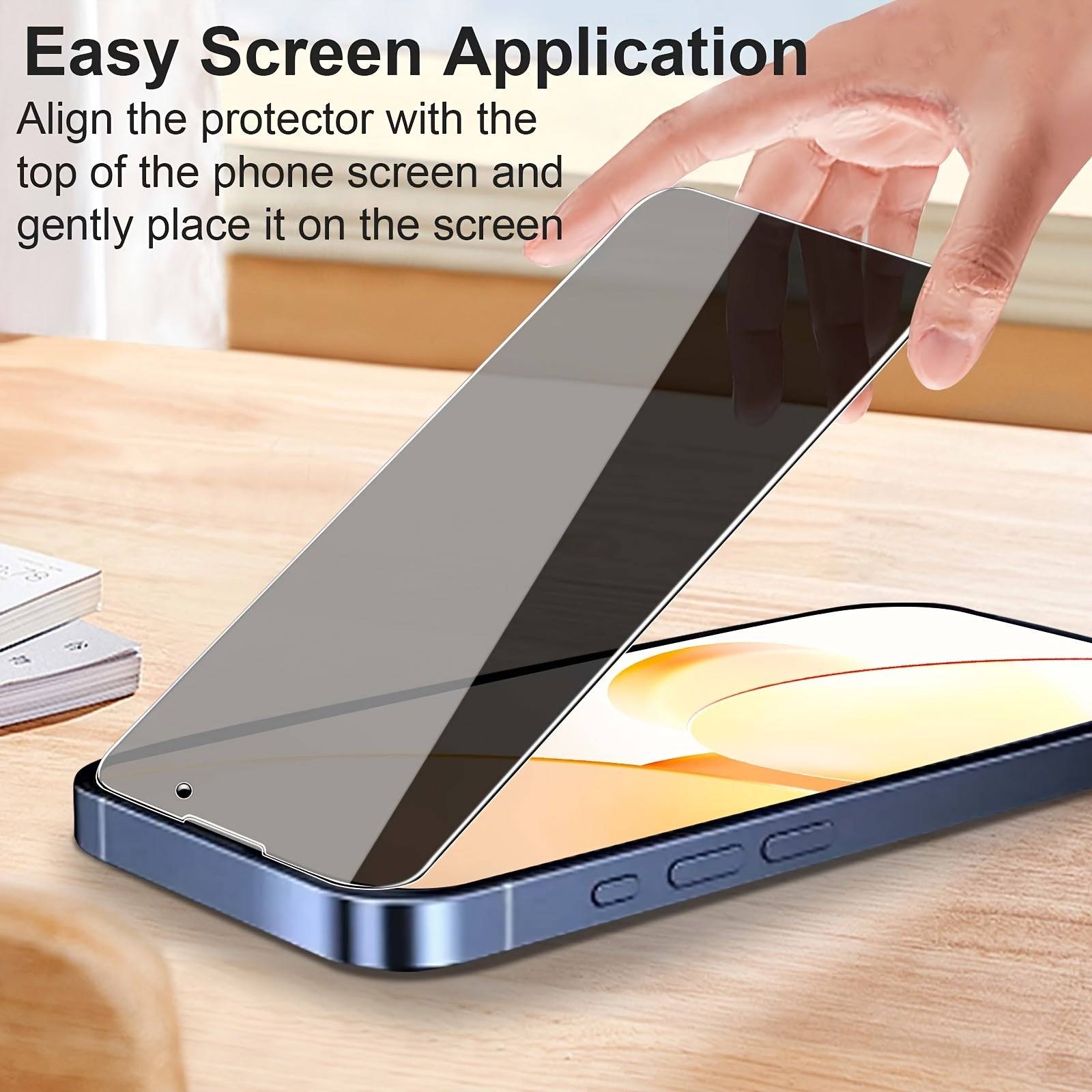 8-Pack Anti-Spy Screen Protector for iPhone X–16 Pro Max 9H Tempered Glass, Privacy, Scratch & Fingerprint Resistant