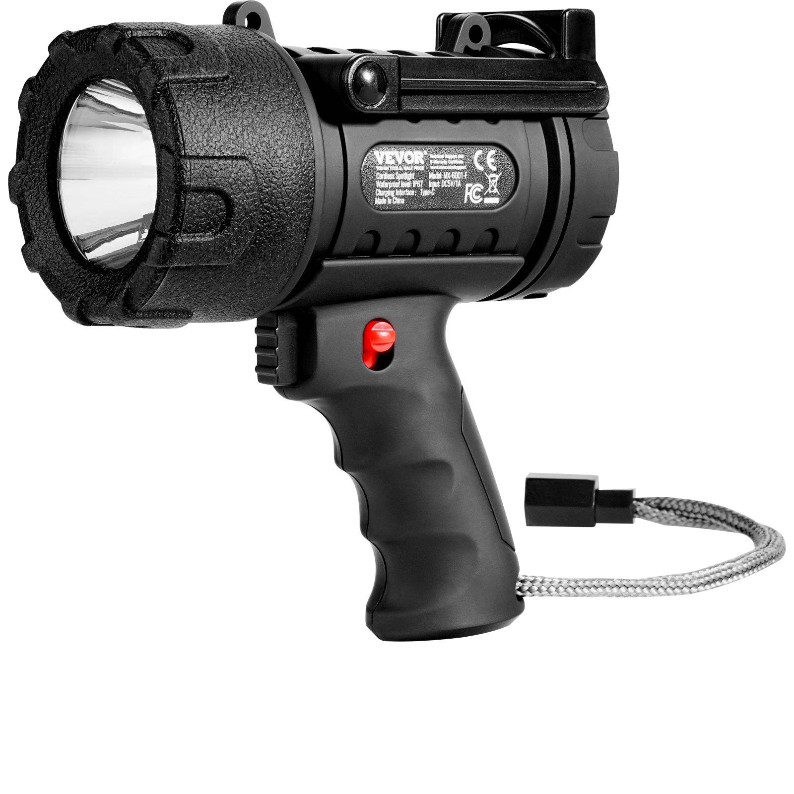 USB Rechargeable Spotlight Flashlight 200000LM