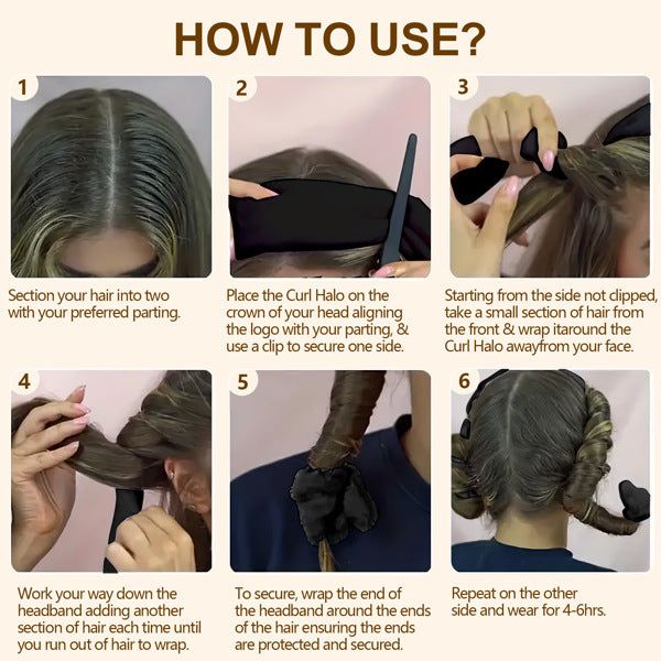 Satin Heatless Curling Rod Set for Soft Overnight Waves