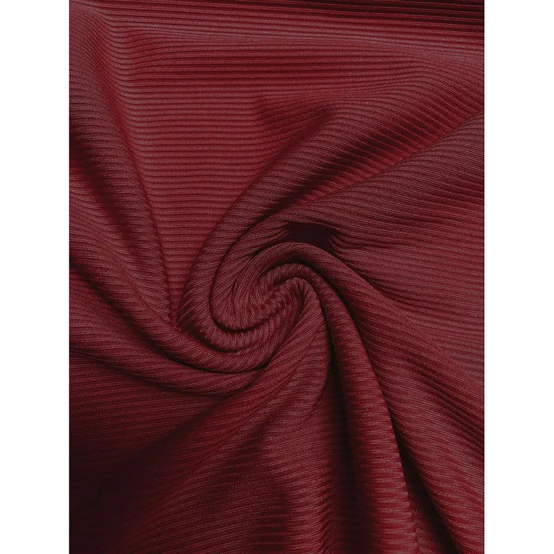 Ribbed Knit Blouse with Scoop Neck and Button Front