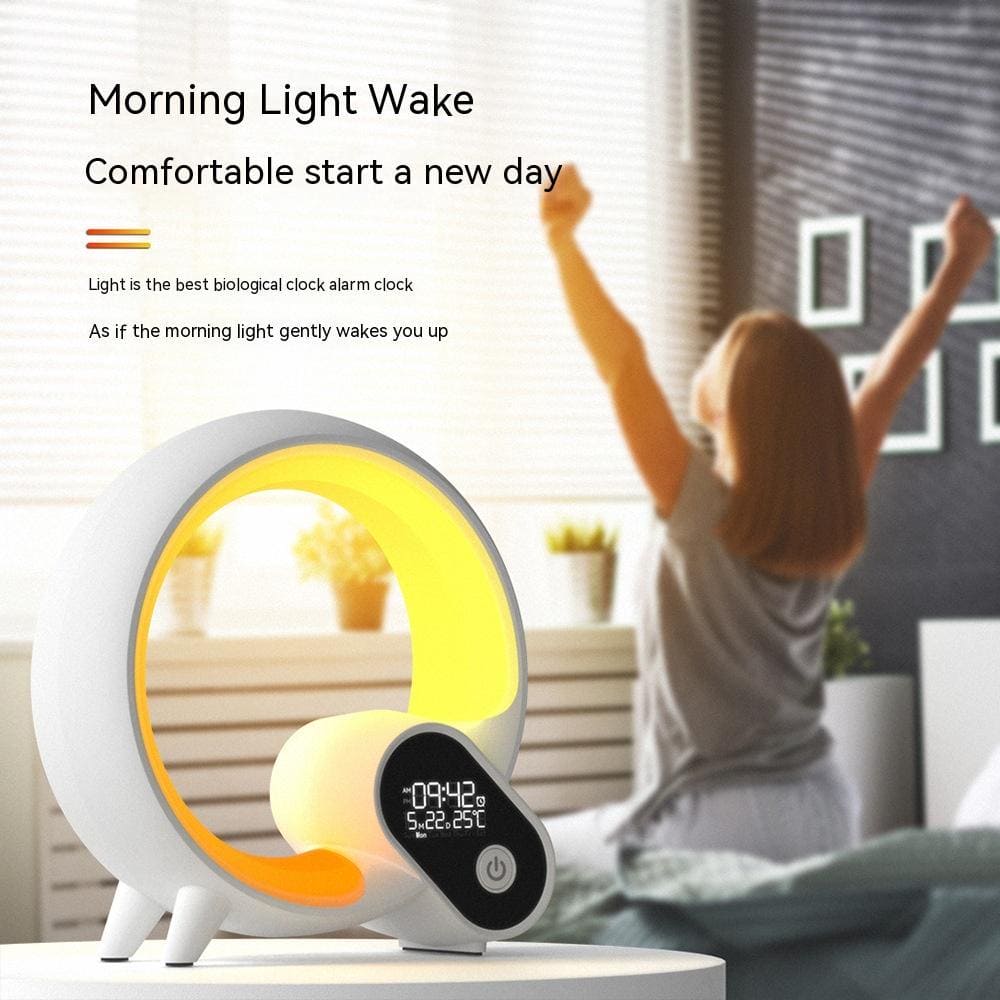 Creative Light Analog Sunrise Digital Display Alarm Clock Bluetooth Audio Intelligent - PMMNAPOLES