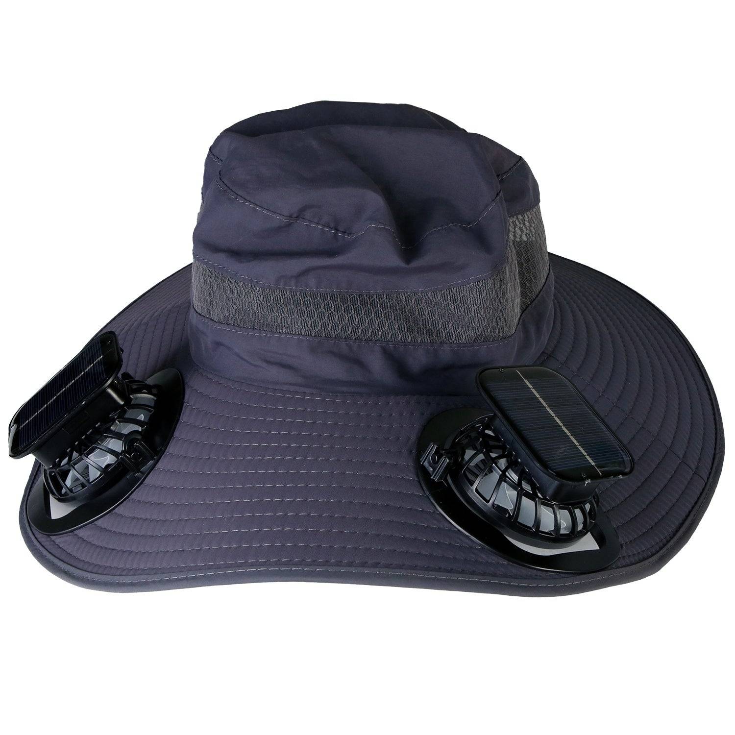 Wide Brim Sun Hat with Solar Fans and UPF50 Protection