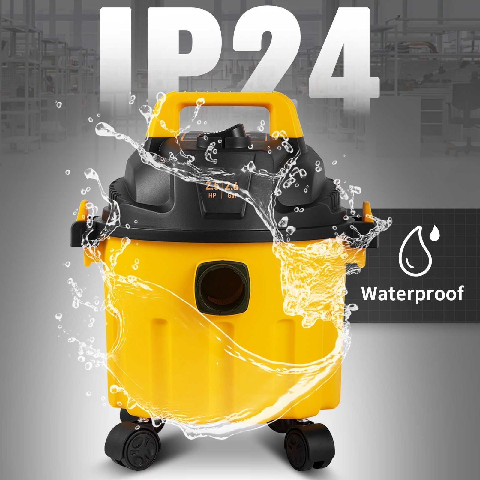 Portable Wet Dry Vacuum Cleaner 2.6 Gallon with Blower