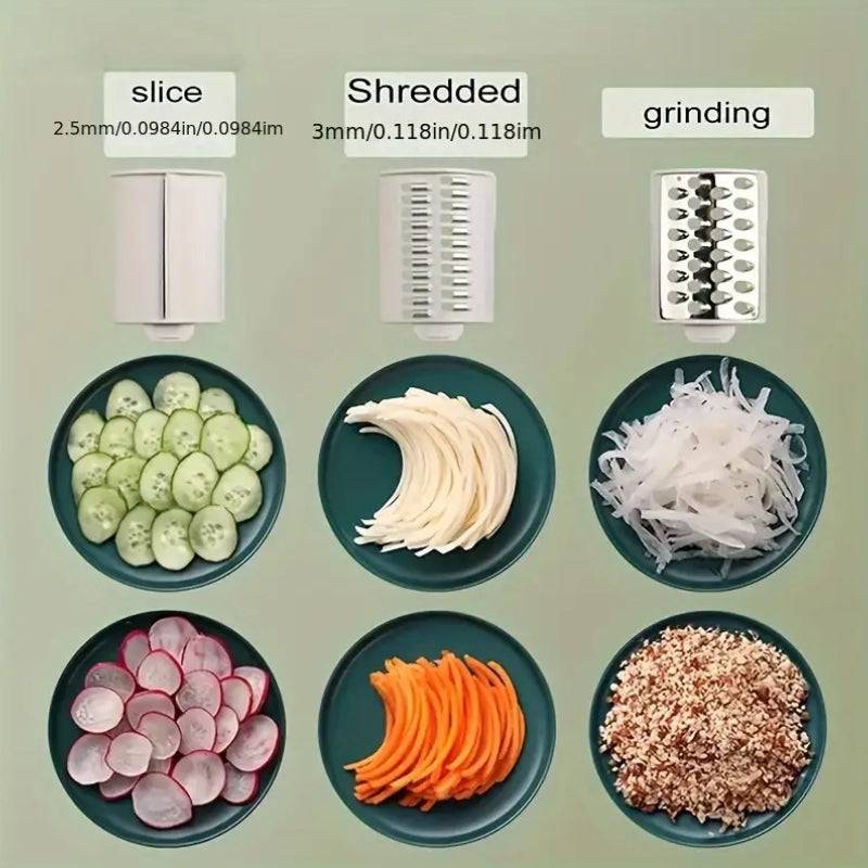 Multifunctional Spiral Kitchen Grater – Manual Vegetable Chopper, Potato & Fruit Slicer, French Fries Cutter, 1pc Kitchen Gadget