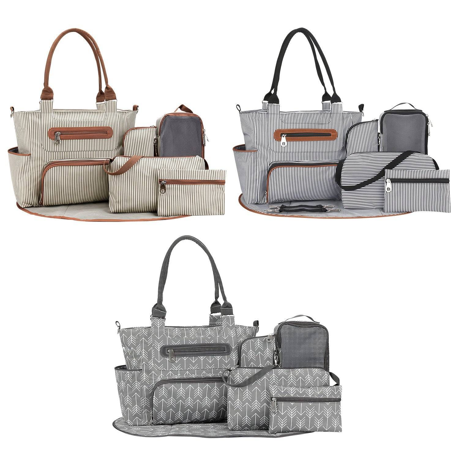 8Pcs Diaper Bags Set Multifunctional Baby Changing Kit