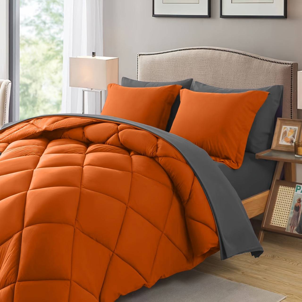 7-Piece Ultra-Soft Comforter Set – Breathable Quilted Bedding with Sheets, Pillowcases & Shams – All-Season Warmth for Kids, Teens & Dorms