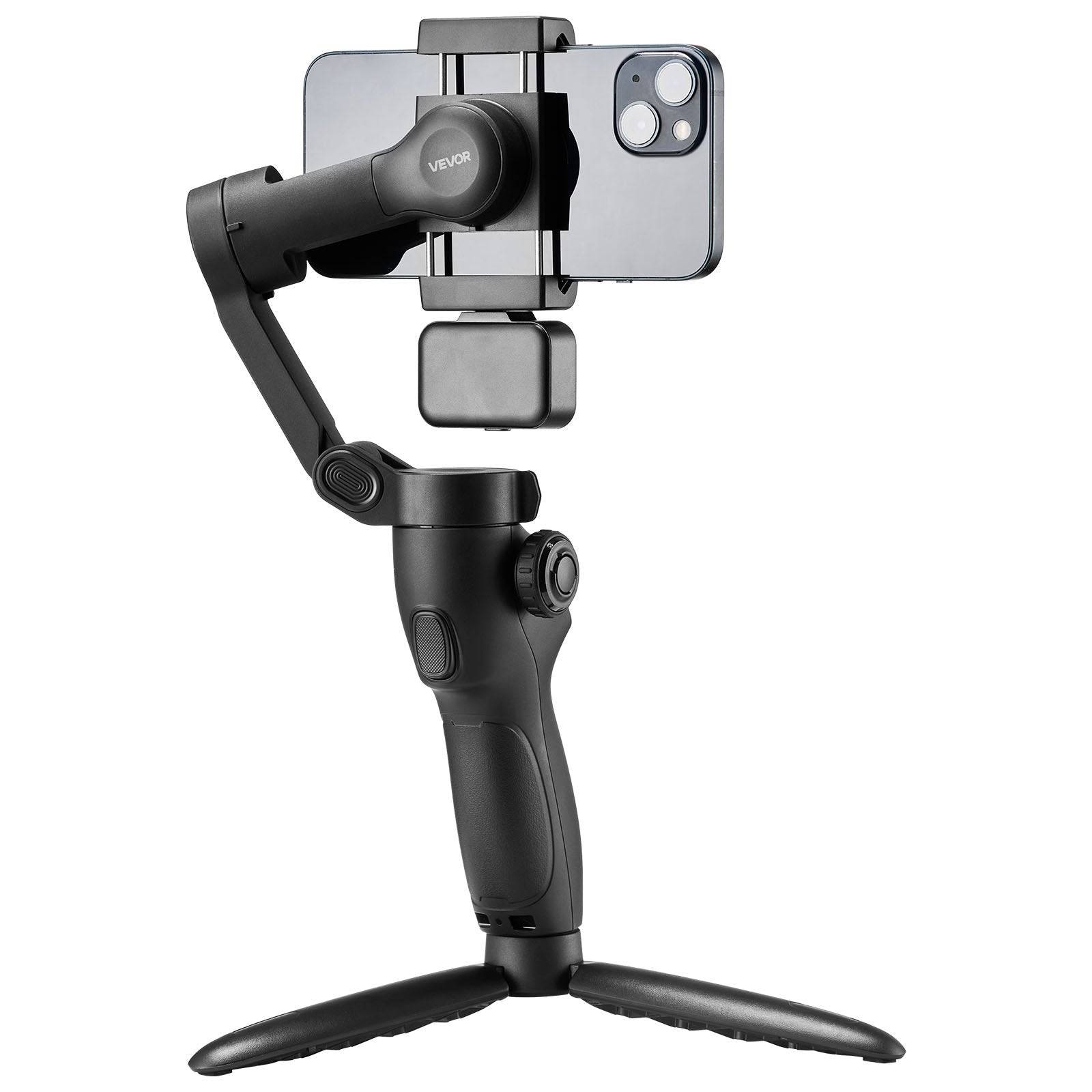 Phone Gimbal 3 Axis Stabilizer with Adjustable Fill Light